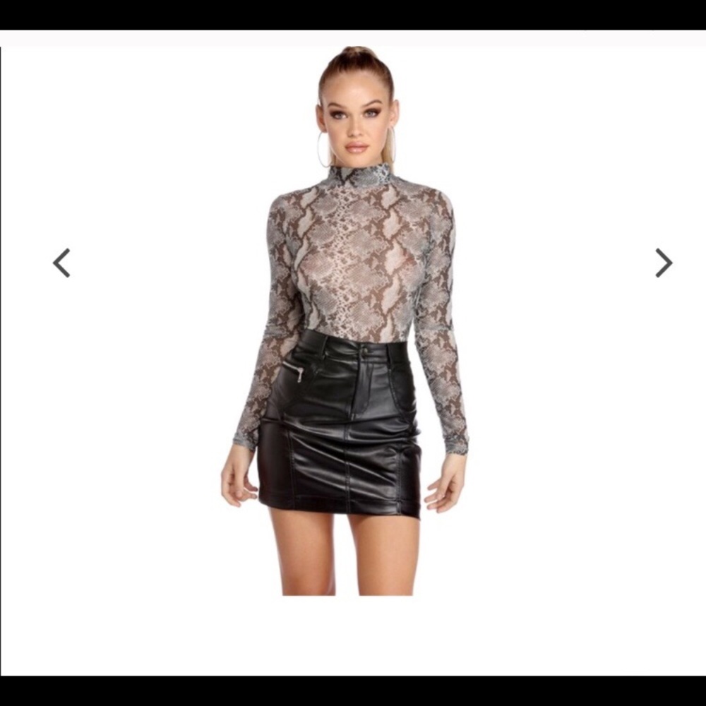 Super cute snakeskin bodysuit!
